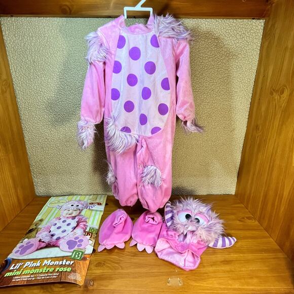Incharacter Lil' Pink Monster Infant Baby Halloween Costume 6-12 months - Picture 2 of 7